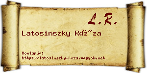Latosinszky Róza névjegykártya